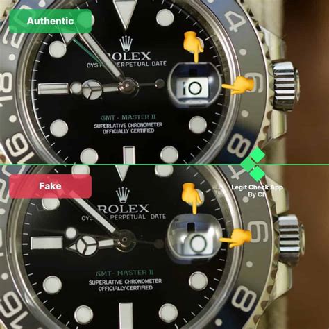 fake vs real rolex gmt